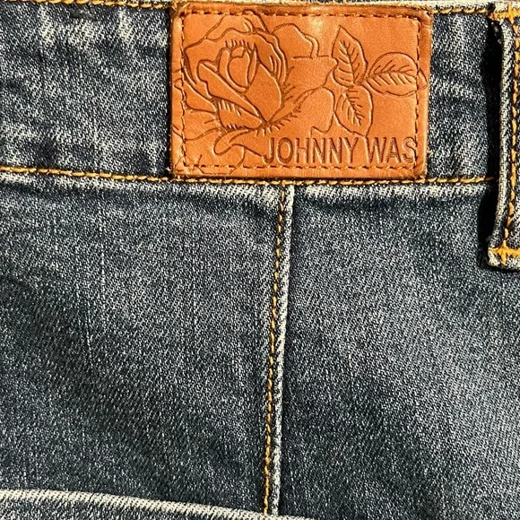 Johnny Was Shuri Floral Embroidered High-Rise Wide Leg Jeans Size 29 Inseam‎ - Picture 7 of 11